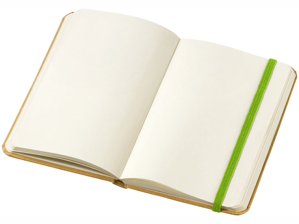 Блокнот А6 Dictum, бежевый/лайм
