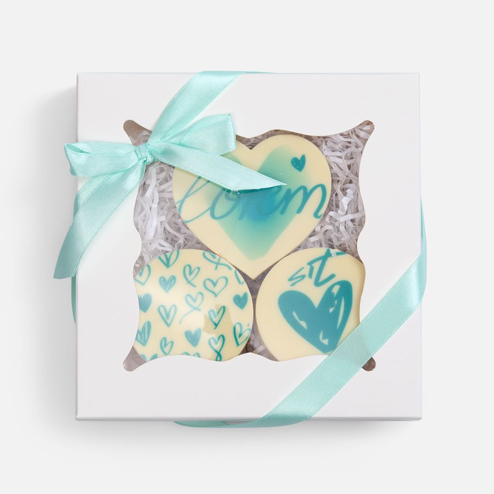 Набор из 3 печений Dream White на заказ с логотипом сделано в России | Print Logo