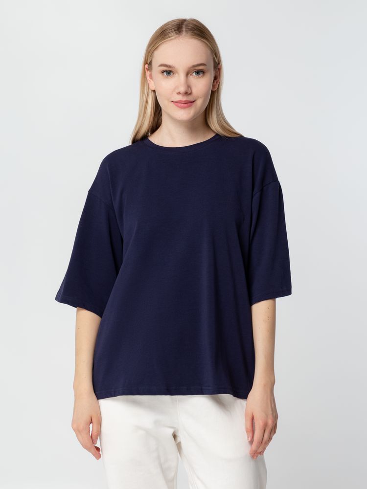 Футболка унисекс оверсайз Street Vibes, темно-синяя, размер M/L