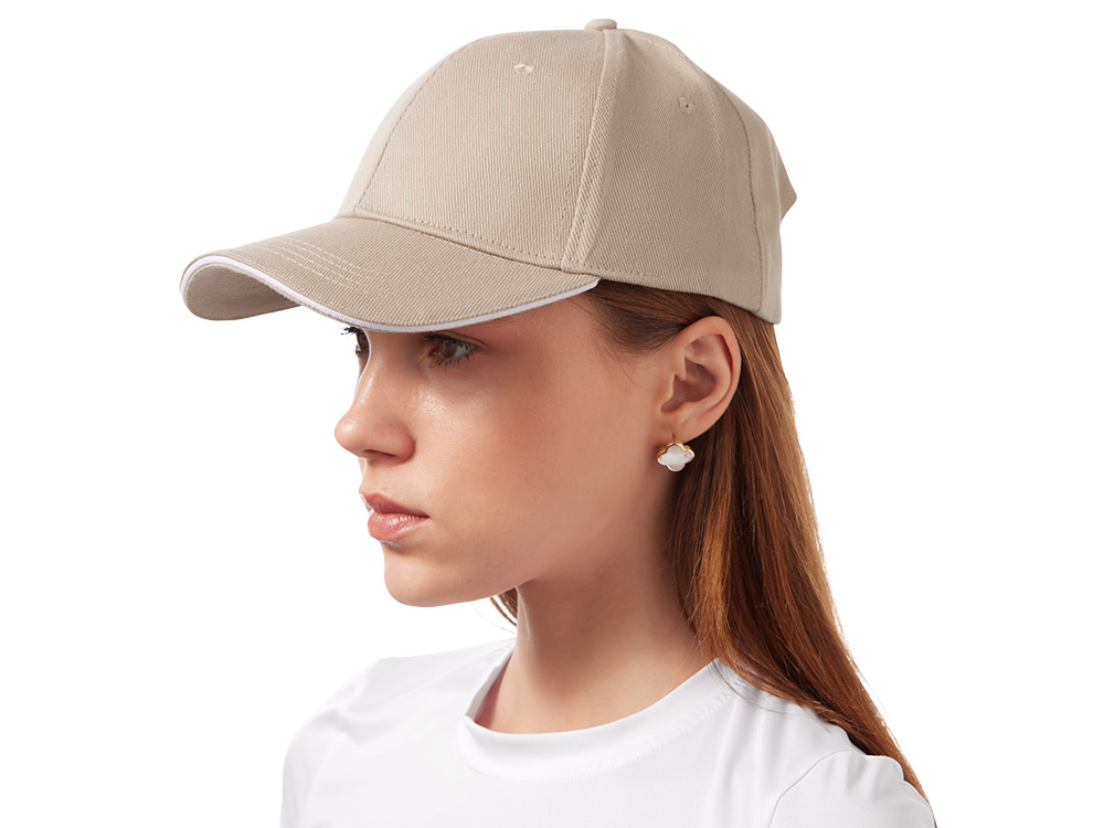 Бейсболка Cancun, песочный/белый