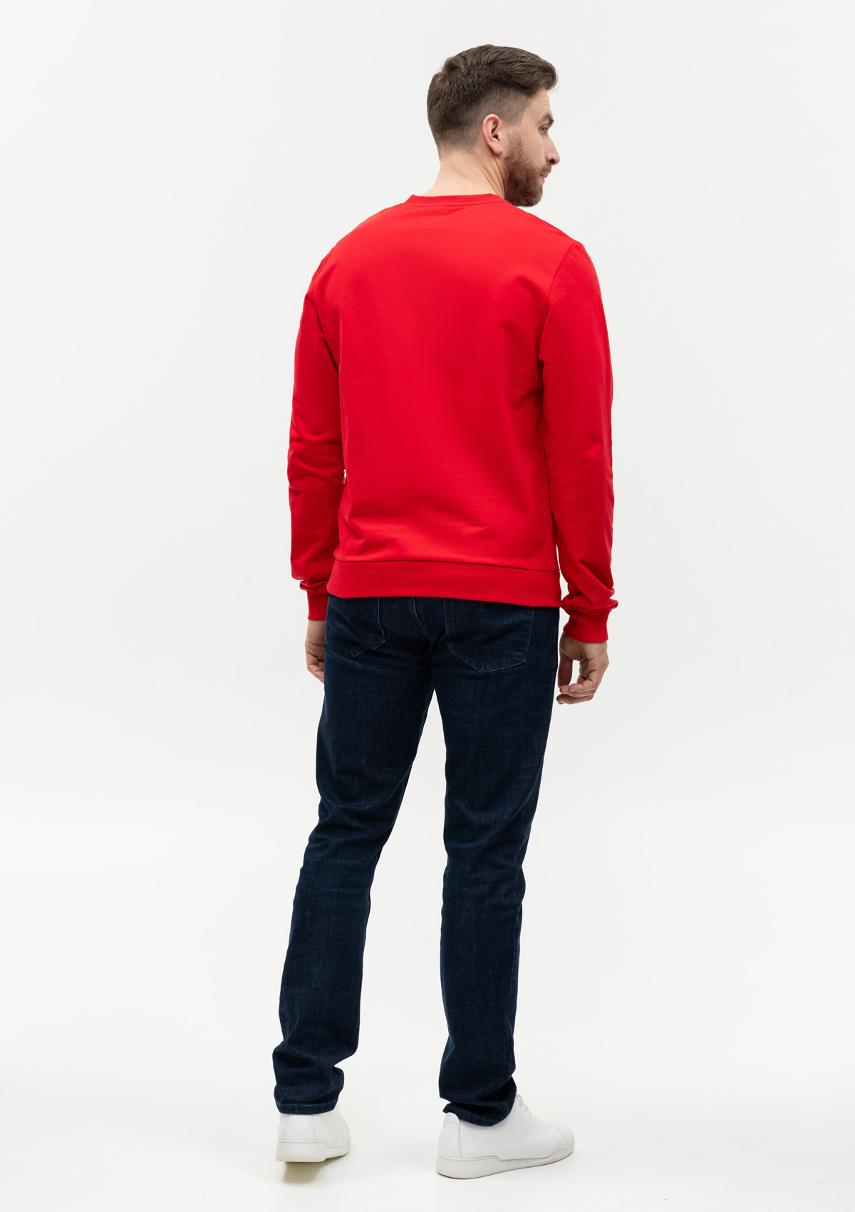 Свитшот унисекс STAN футер без начёса, 260, 63, Красный,  (14)  (54/XXL)