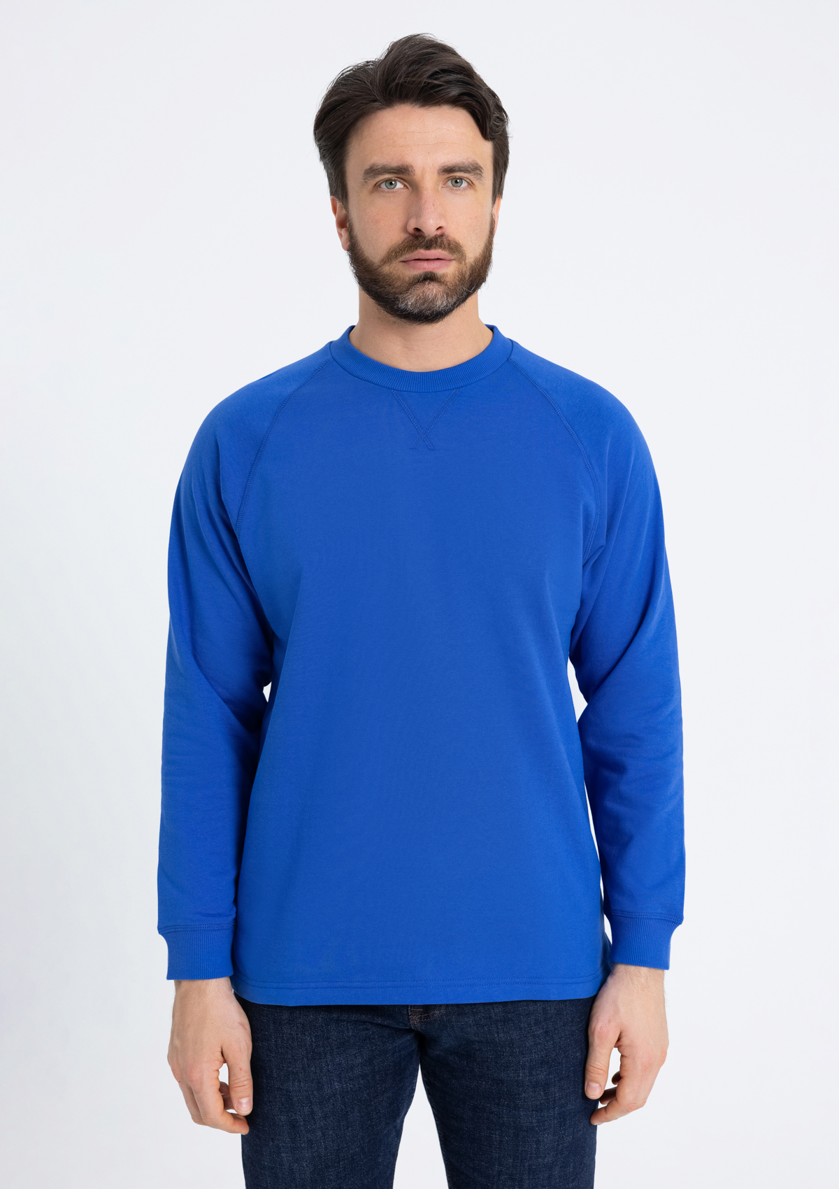Свитшот унисекс STAN футер с начёсом 220, 60, Синий,  (16/1)  (54/XXL)