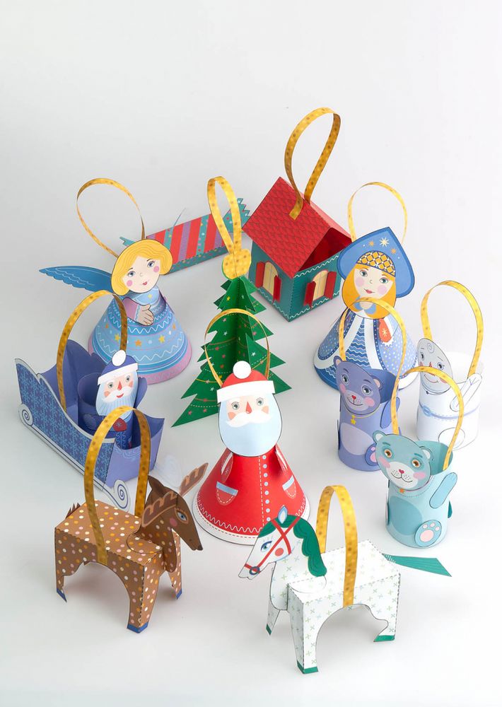 Книжка-вырезалка «Новогодние игрушки» фото на сайте Print Logo.