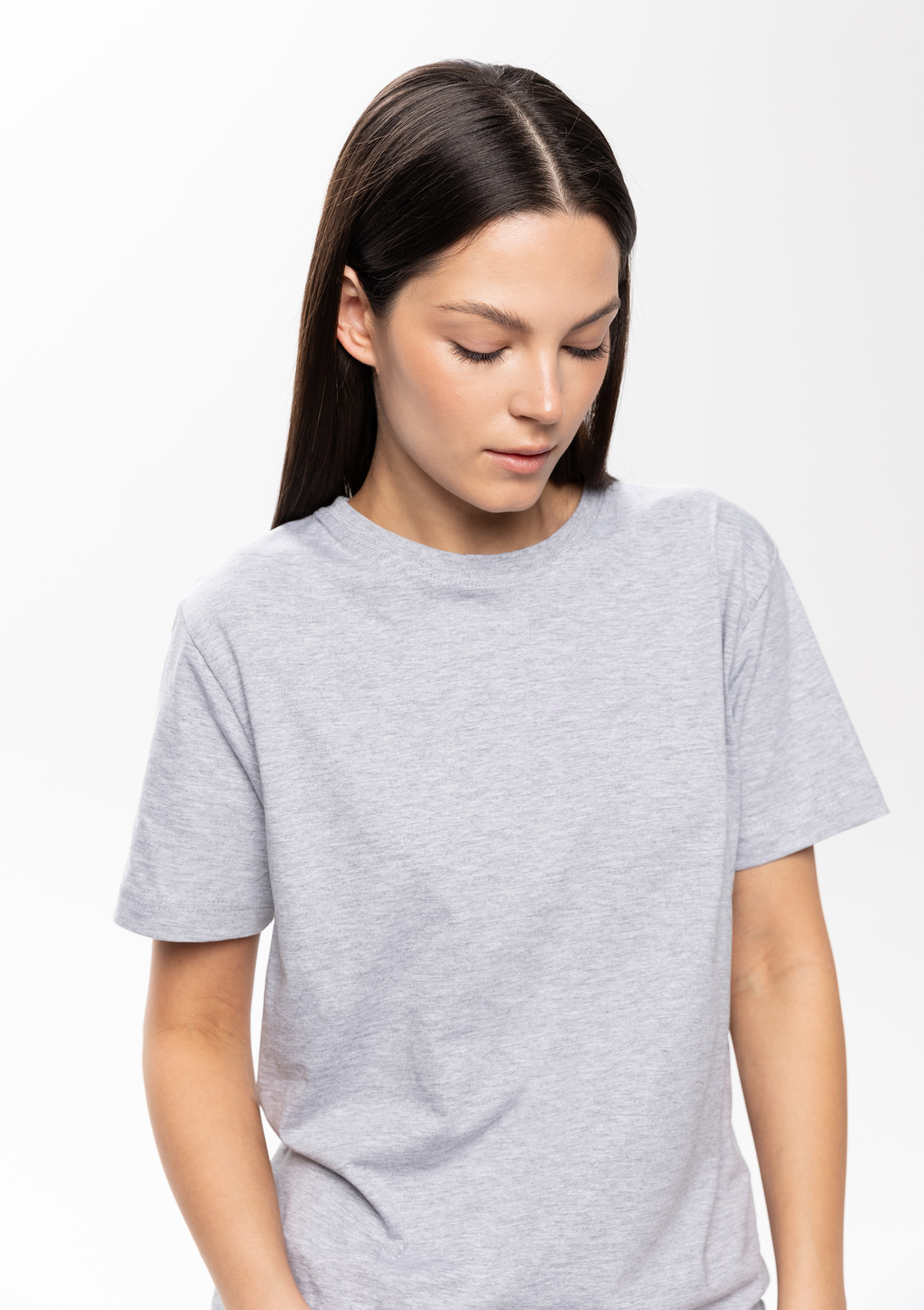 Футболка унисекс без бокового шва STAN хлопок 160, 02, Серый меланж,  (50/60)  (56/XXXL)