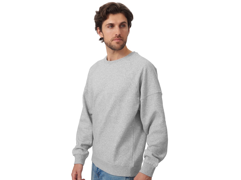 Свитшот оверсайз Paris, унисекс, серый меланж