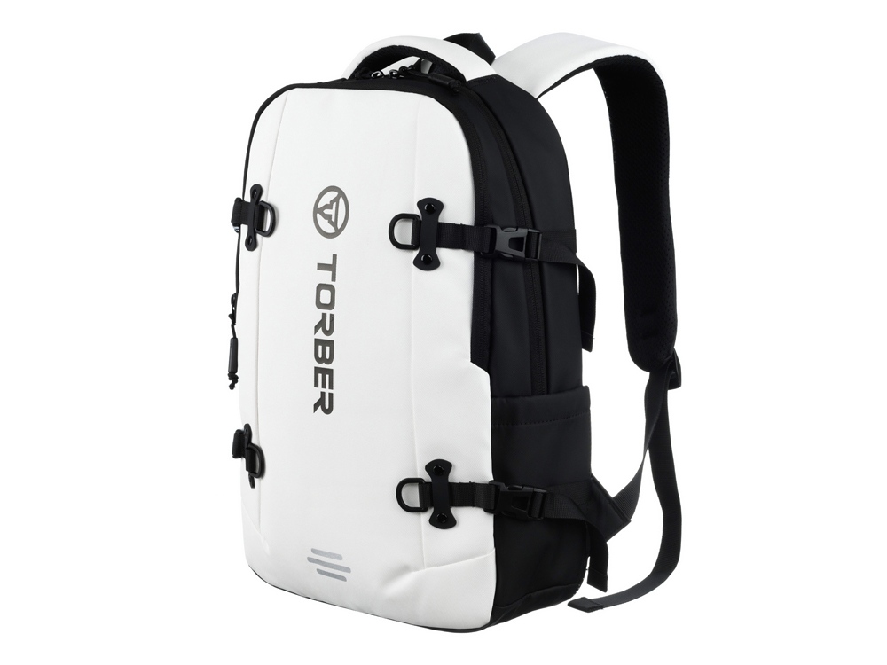 Рюкзак спортивный TORBER ЭКСТРИМ 18, белый/чёрный, 31 х 12 х 46 см, 17л