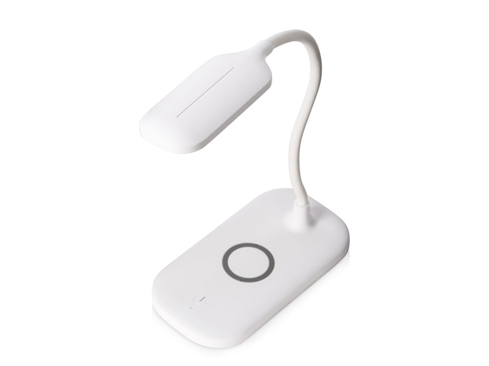 Настольный светильник с беспроводной зарядкой Nimble, 10 Вт с логотипом Evolt | Print Logo