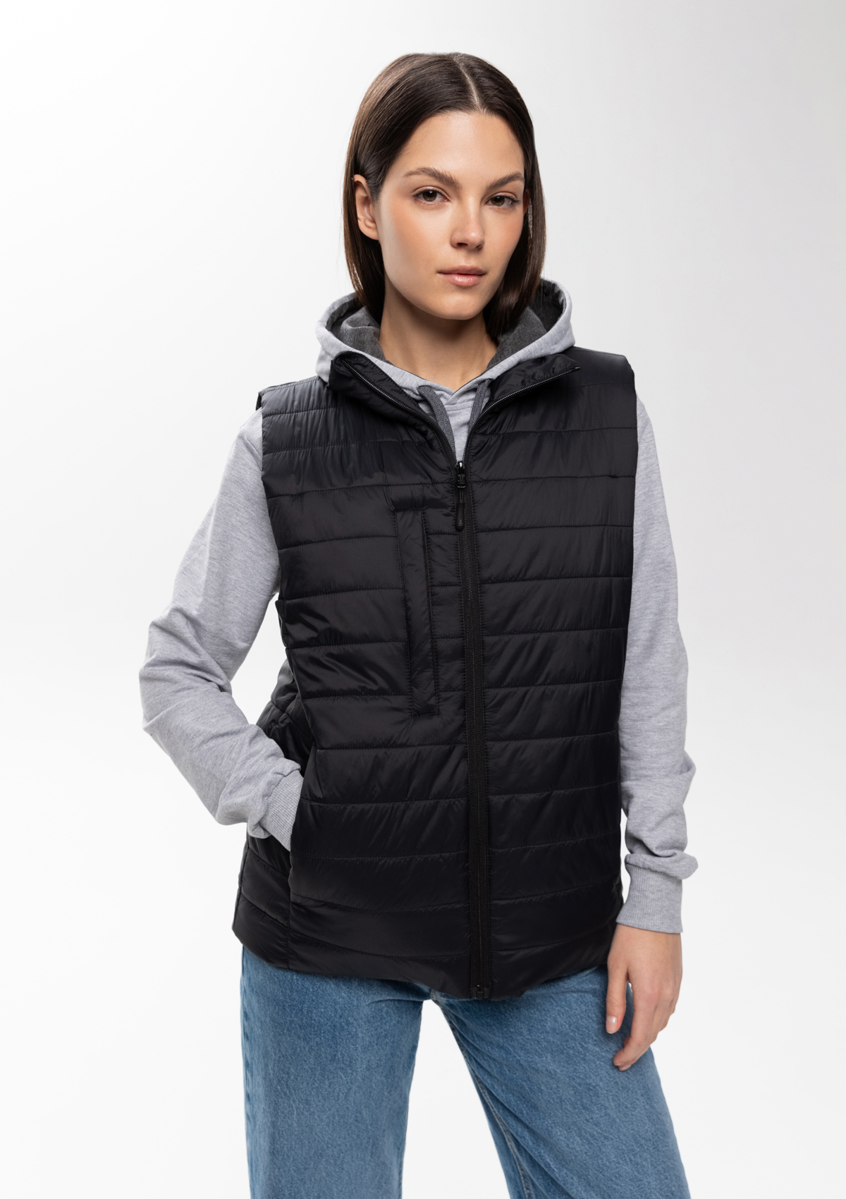 Жилет унисекс утепленный STAN таффета, 65, 87, Чёрный,  (20)  (46/S)