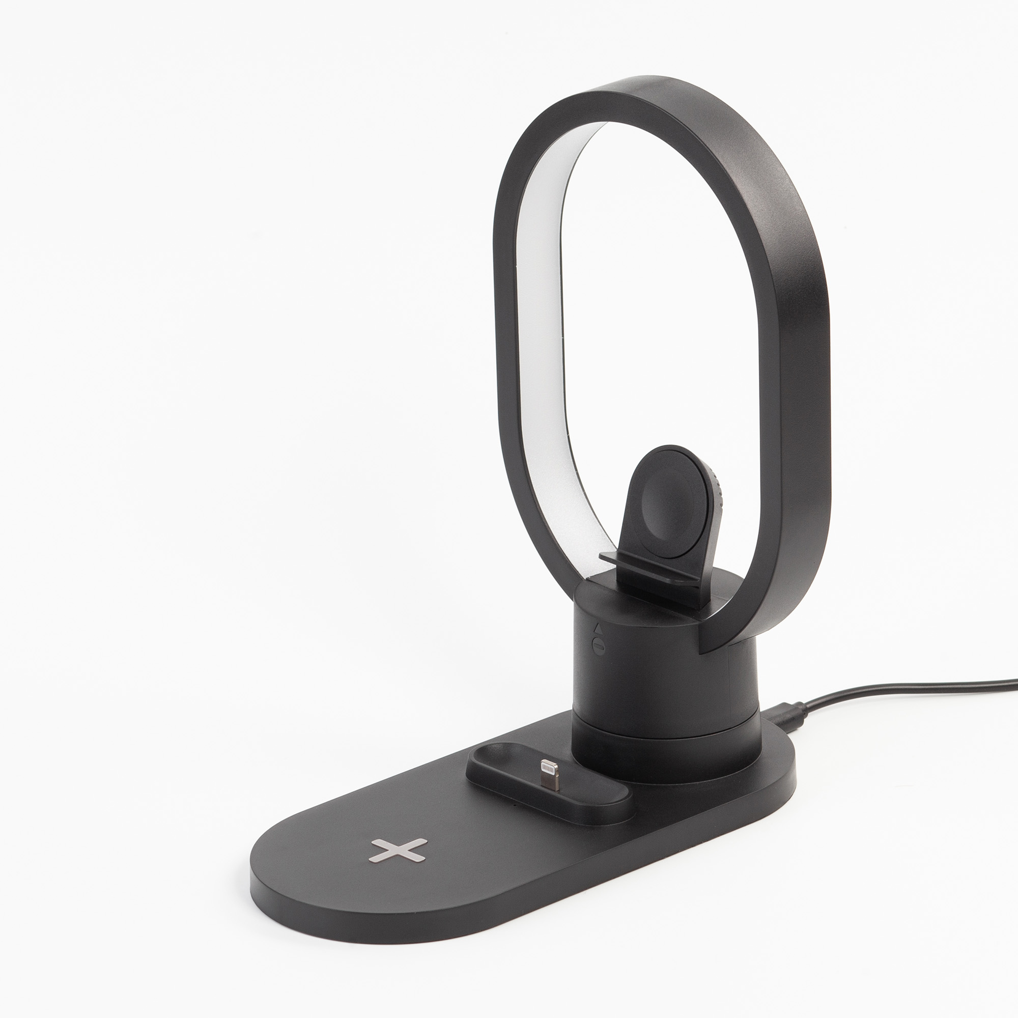 Настольная беспроводная (15W) зарядная станция "Starship" с лампой фото на сайте Print Logo.