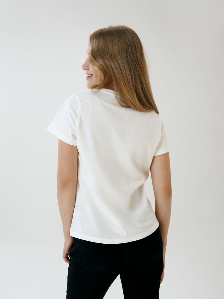 Футболка детская T-Bolka Kids, белая (теплый оттенок), 12 лет