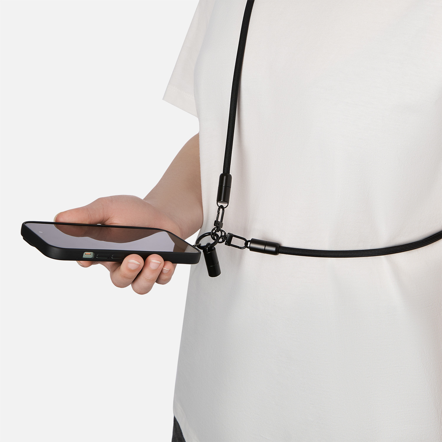 Кабель-ланьярд Волтрикс (Voltrix), черный фото на сайте Print Logo.