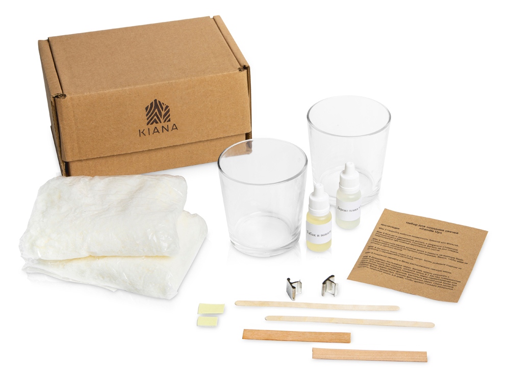 Набор для создания 2-х свечей Candle Up с логотипом KIANA | Print Logo