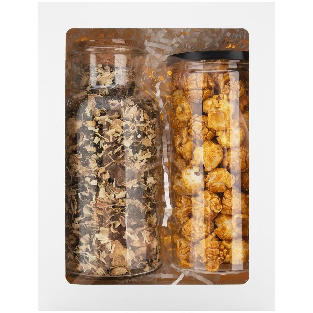 Набор Sweet Crunch с «Сокочаем» и попкорном в карамельной глазури фото на сайте Print Logo.