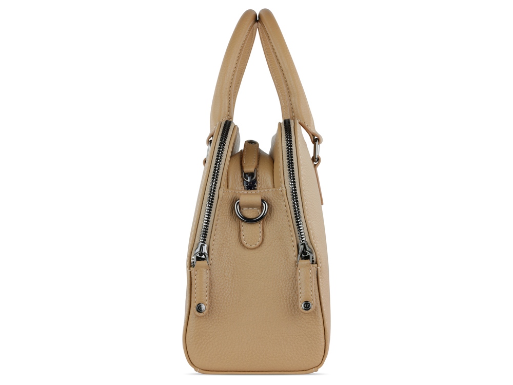 Сумка женская BUGATTI ЭЛЬЗА | ELSA, песочного цвета, воловья кожа/полиэстер, 32х13х22 см