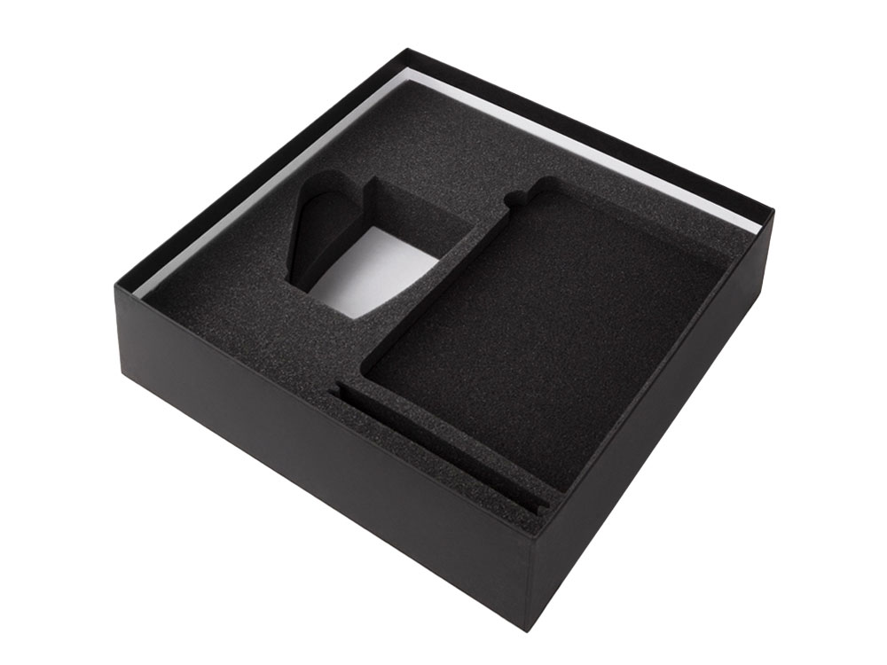 Подарочный набор с блокнотом С3, металлической ручкой и кружкой, темно-синий