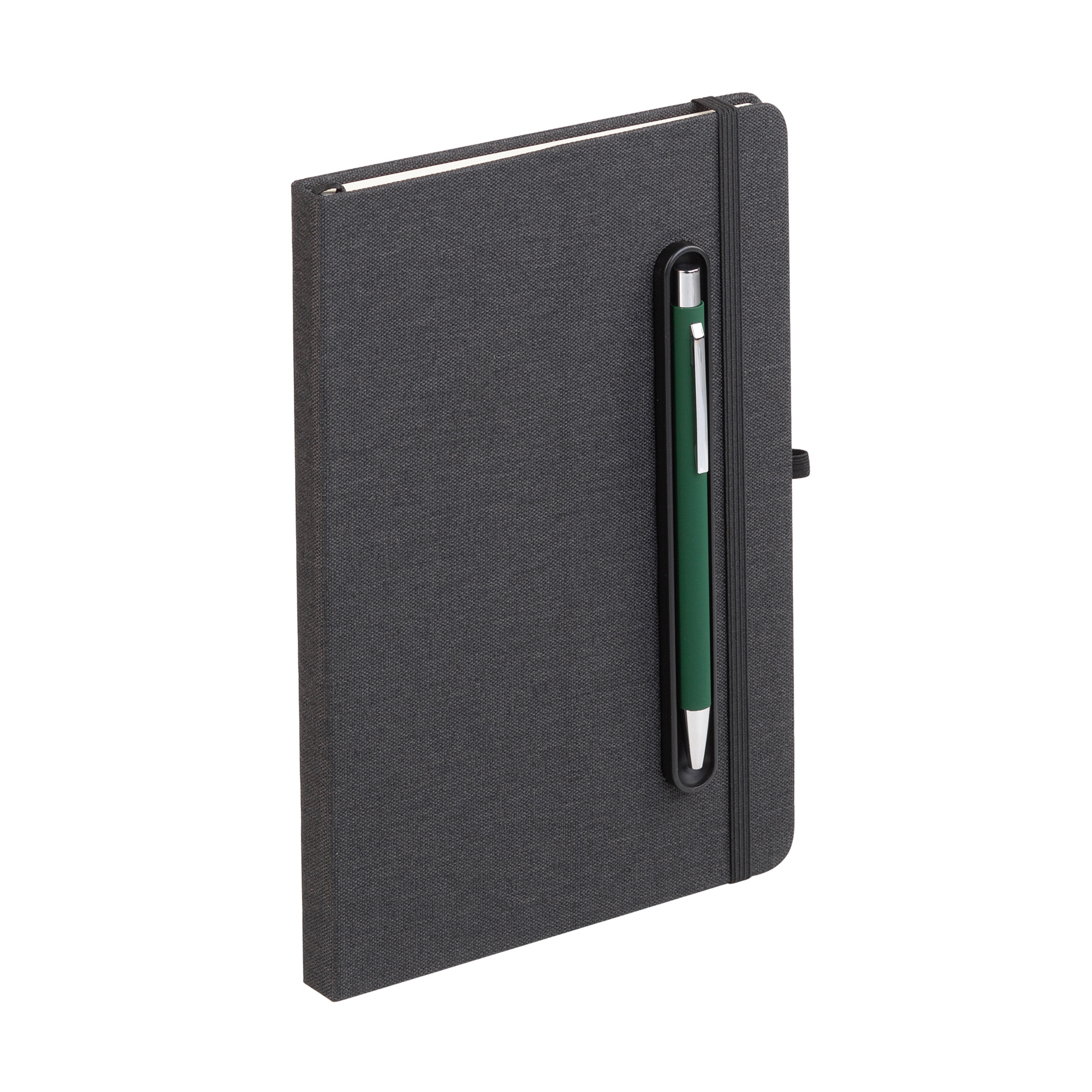 Блокнот "Magnet" с ручкой Trade на магните, с подставкой под смартфон, черный с синим