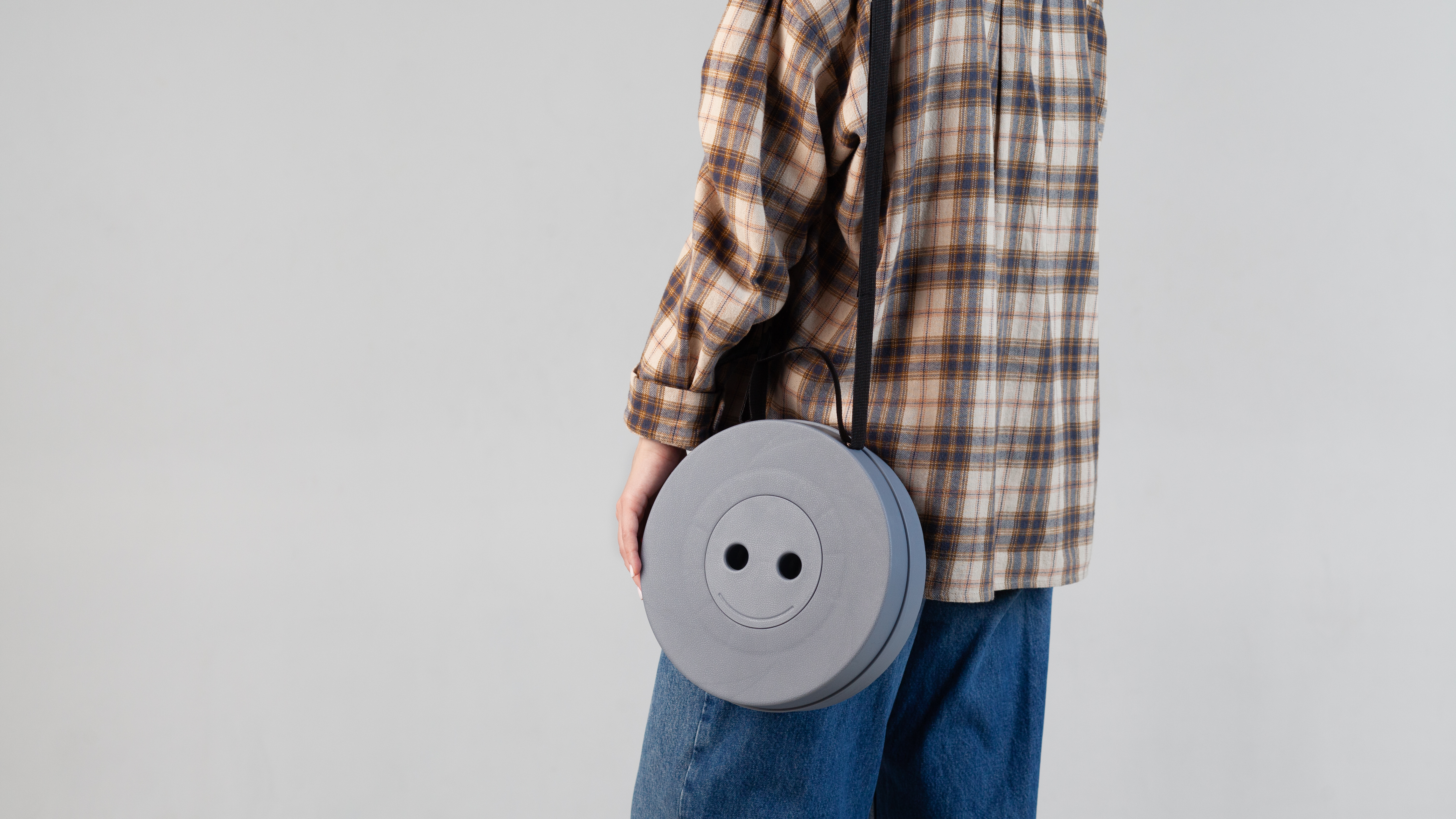 Телескопический стул "Tourist", серый с черным