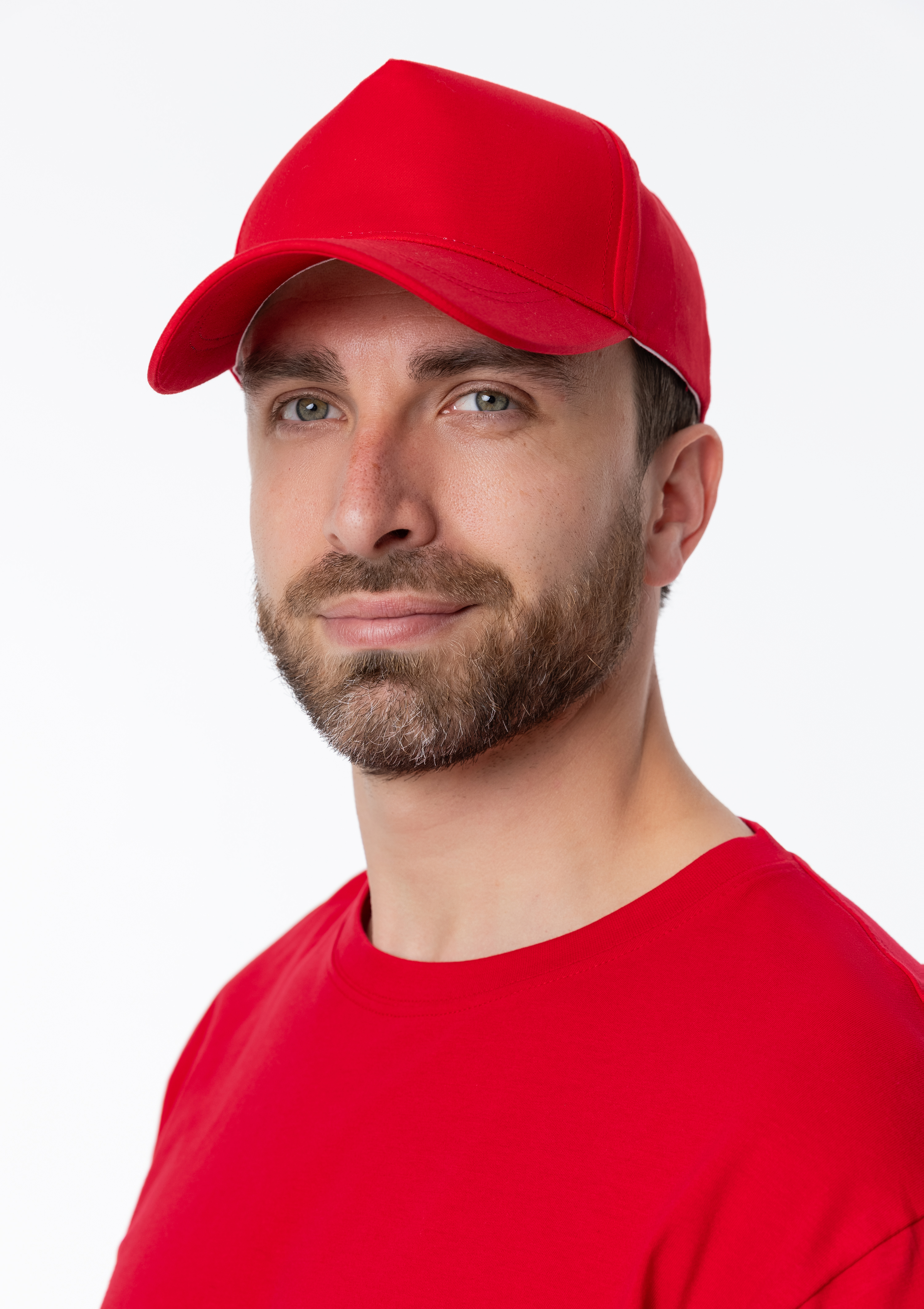 Бейсболка STAN 5 клиньев хлопок 150, 13, Красный,  (14)  (56-58/ONE SIZE)