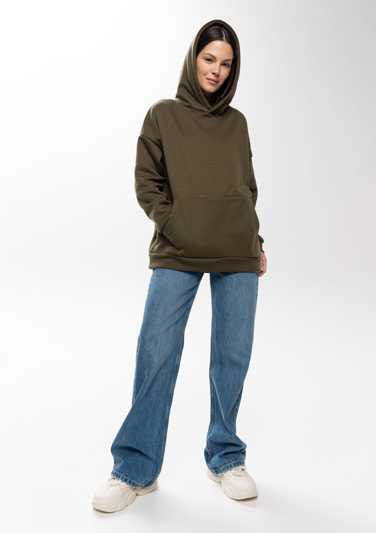 Худи унисекс STAN оверсайз интерсофт 320, 69, Оливковый хаки,  (36)  (50/L)