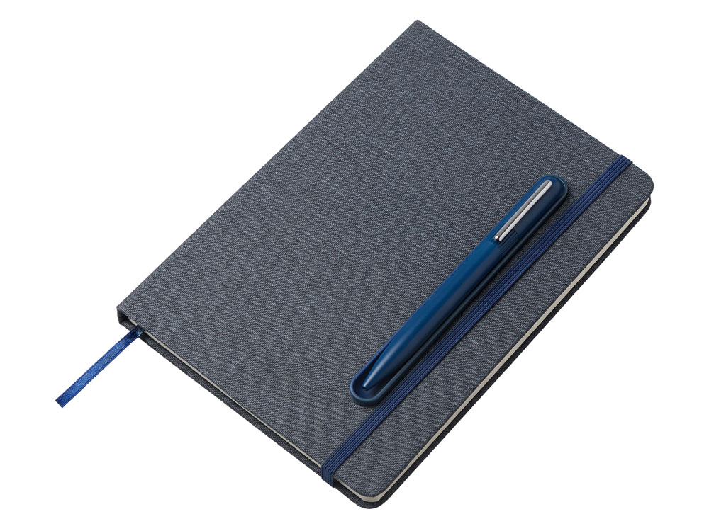 Блокнот А5 NotaBene с металлической шариковой ручкой и подставкой для телефона с логотипом YoonY | Print Logo