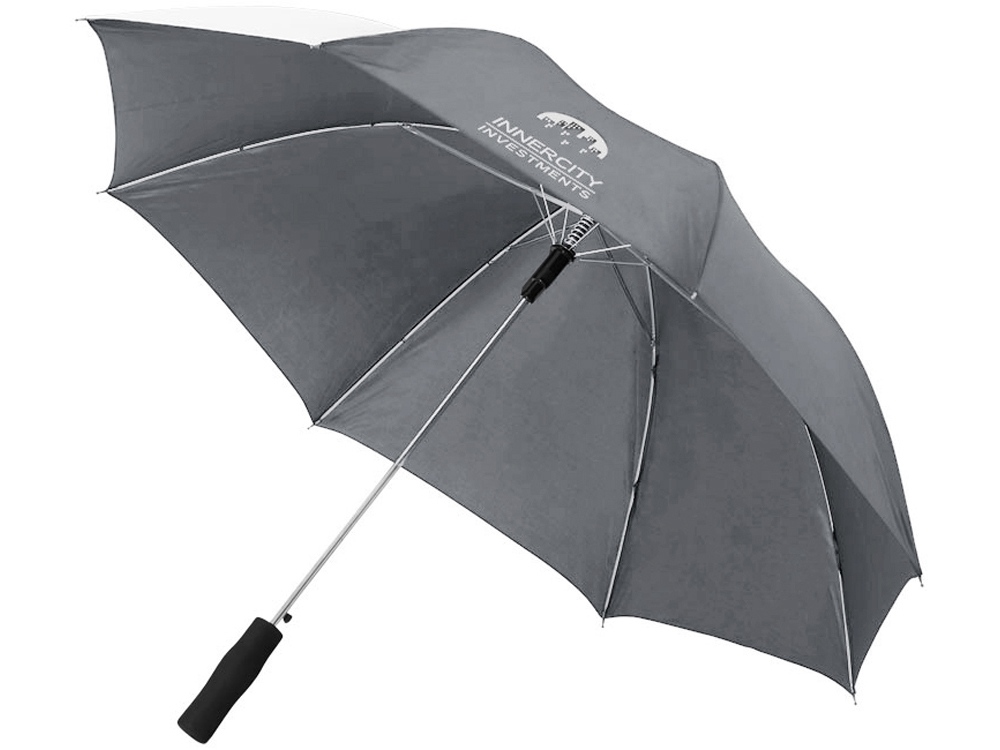 Зонт-трость Tonya 23 полуавтомат, серый/белый