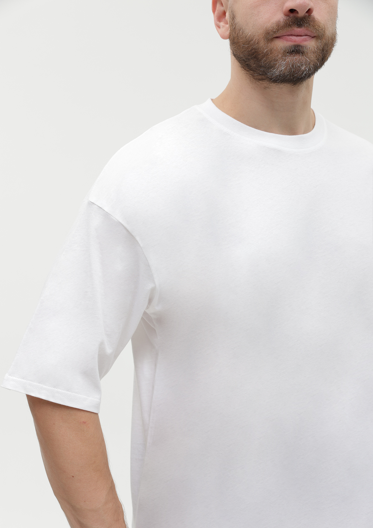 Футболка унисекс оверсайз STAN хлопок 240, 56, Белый,  (10/1)  (48/M)