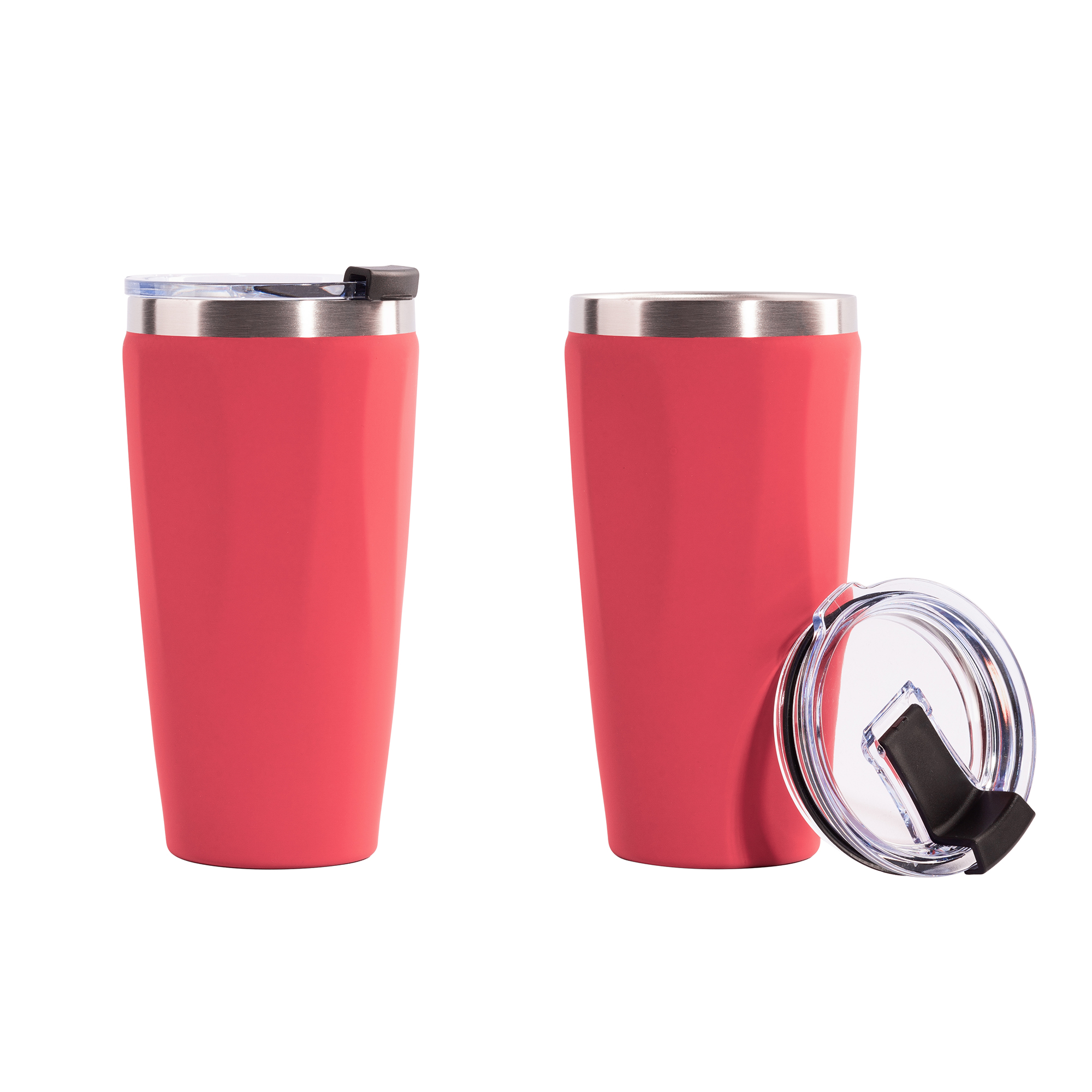 Термостакан "Calypso" 500 мл, покрытие soft touch, красный