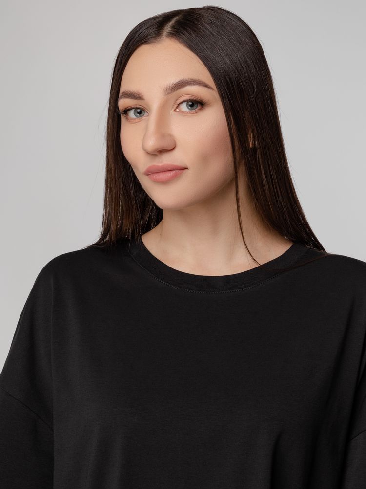 Футболка унисекс оверсайз Crosstown, черная, размер S