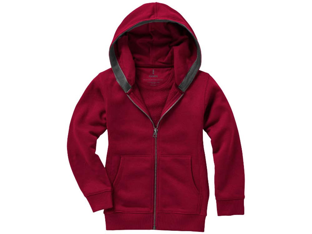 Толстовка Arora детская с капюшоном, бургунди