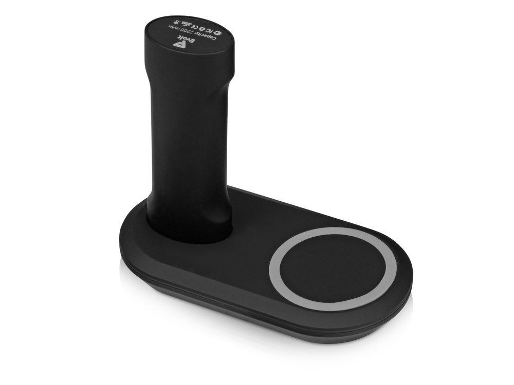 Набор Launch с настольной зарядной станцией и внешним аккумулятором с логотипом Evolt | Print Logo