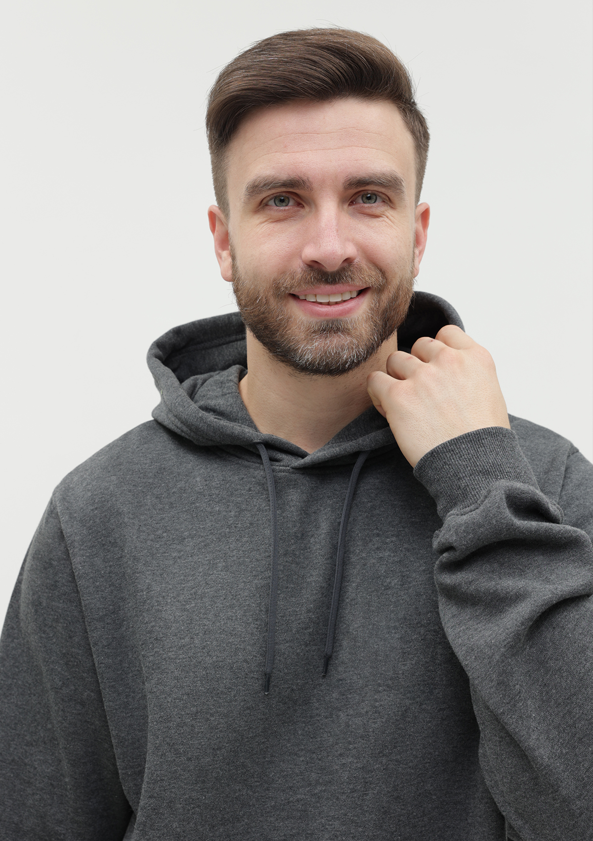 Худи унисекс STAN футер с начёсом 260, 20, Тёмный меланж,  (60/1)  (42/XXS)