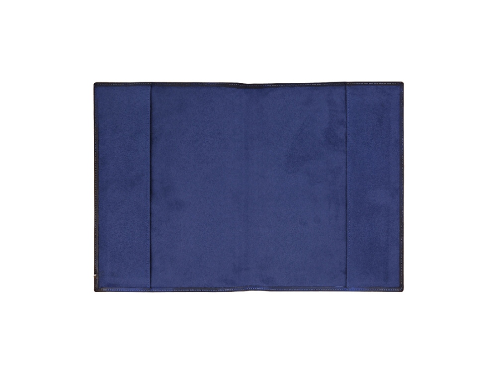 Обложка д/ежедневника, ATELIER, темно-синяя патин. теляч. кожа, логотип S.T. Dupont, формат А5