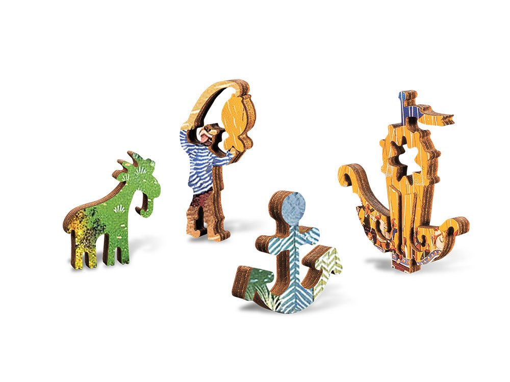 Деревянный пазл Летучий фрегат, 130 деталей