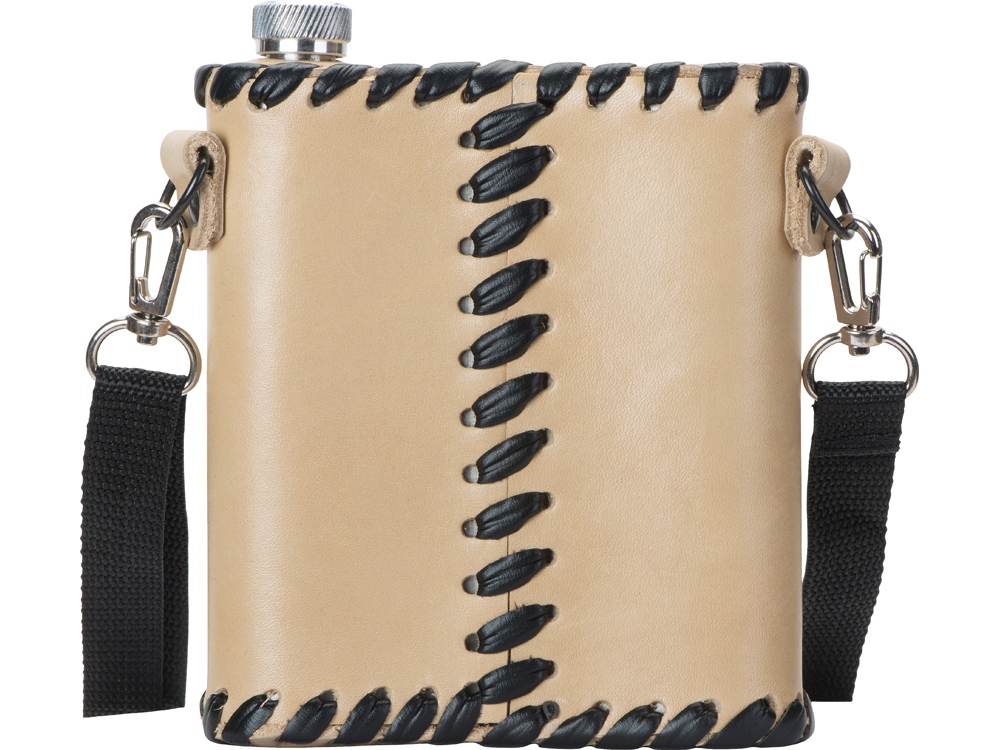 Фляга 503 (белая кожа), 0,5 л