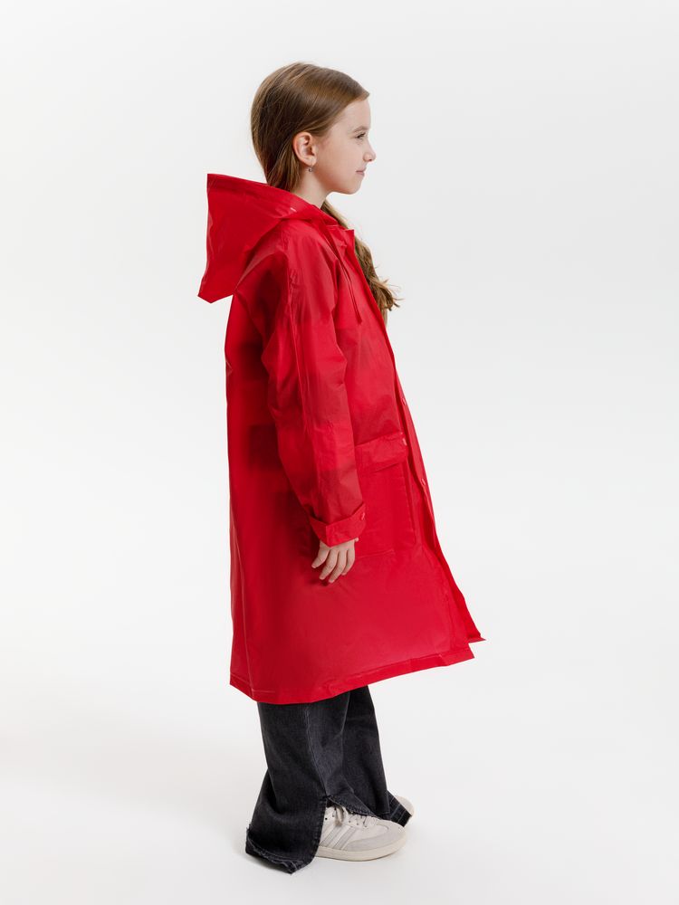 Дождевик детский RainDrop Kids, красный, 12 лет (рост 142-152)