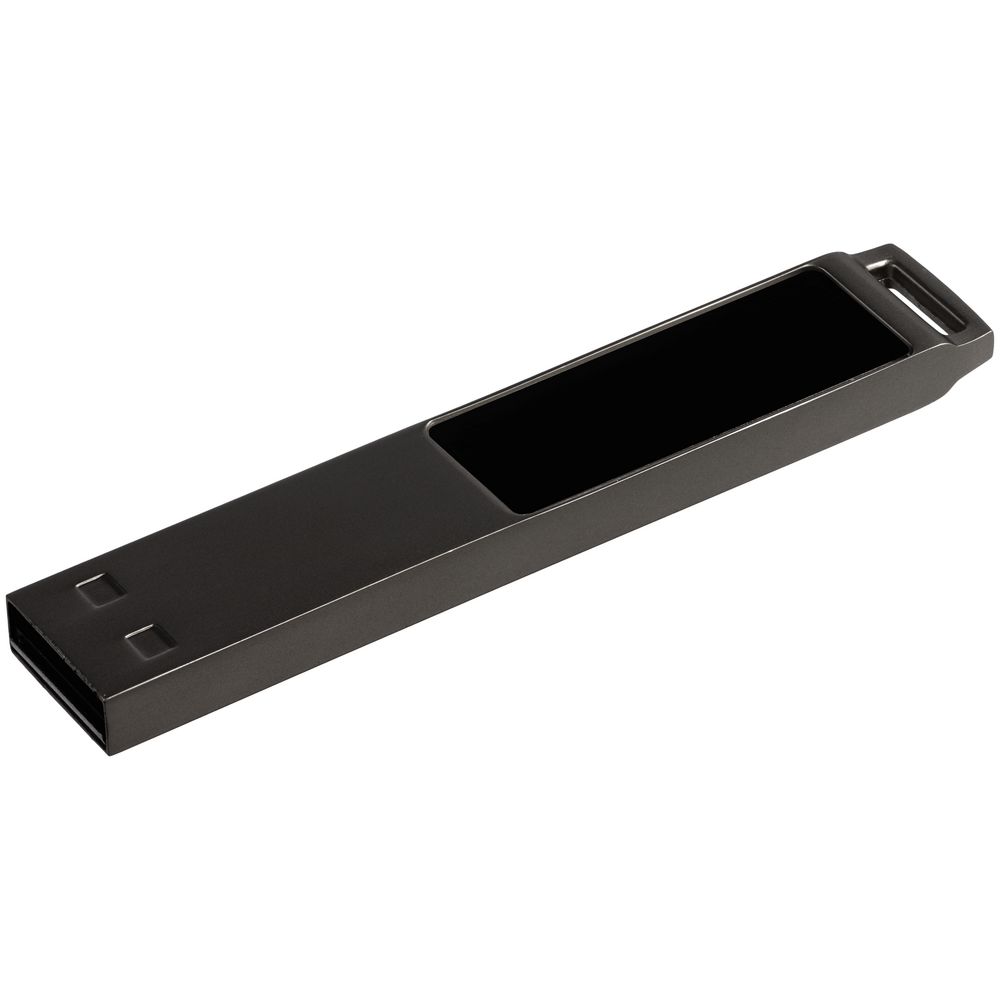 Флешка markBright Black с зеленой подсветкой фото на сайте Print Logo.