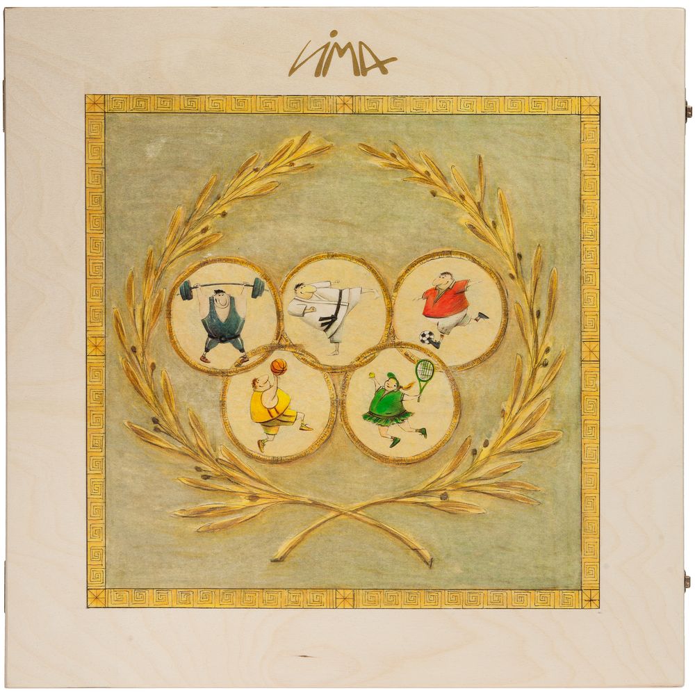 Набор из 5 елочных игрушек Sports Collection — пример нанесения логотипа (Ima Naroditskaya) | Print Logo