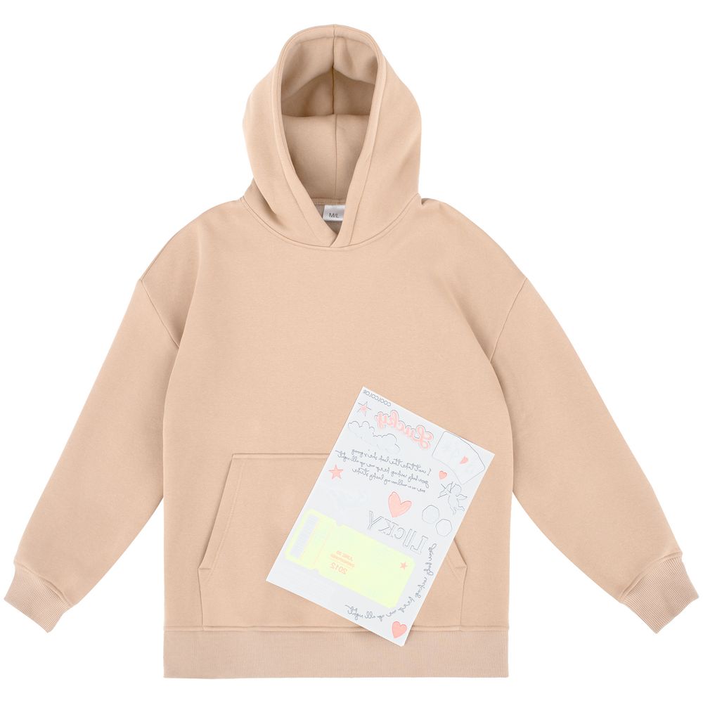 Худи оверсайз с термонаклейками Lucky Strike с логотипом CoolColor | Print Logo