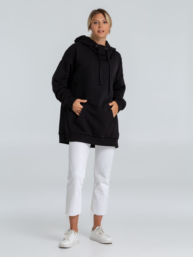 Худи оверсайз «Чистая соль», черное, размер M/L (48-50)