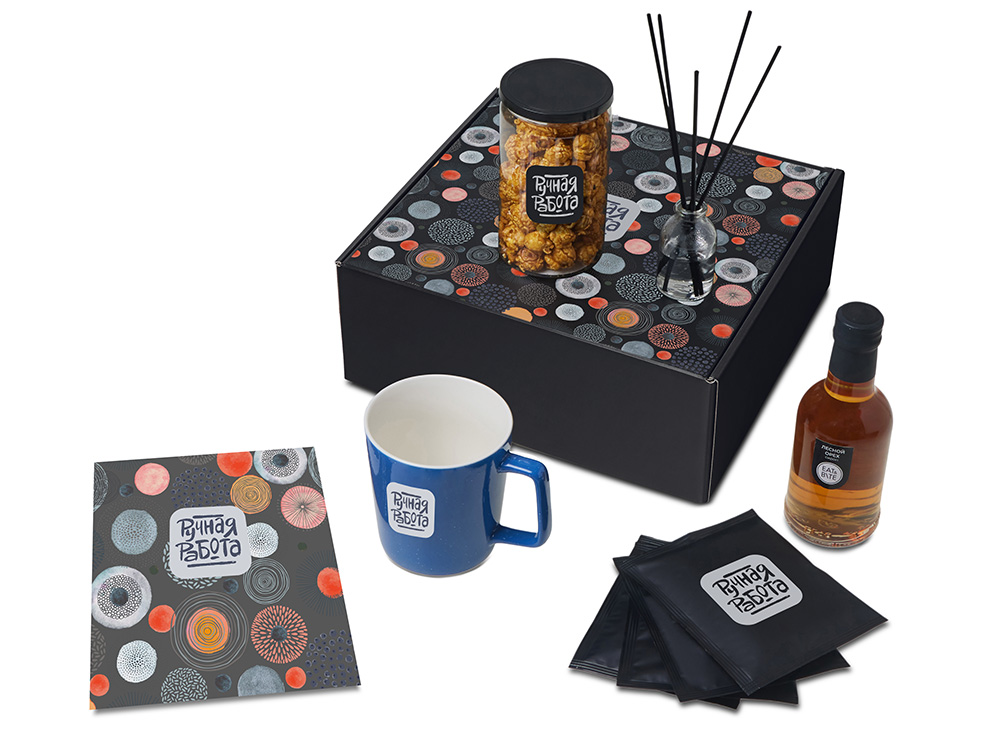 Подарочный набор Re:y. Treat с кружкой, сиропом и попкорном с логотипом  | Print Logo