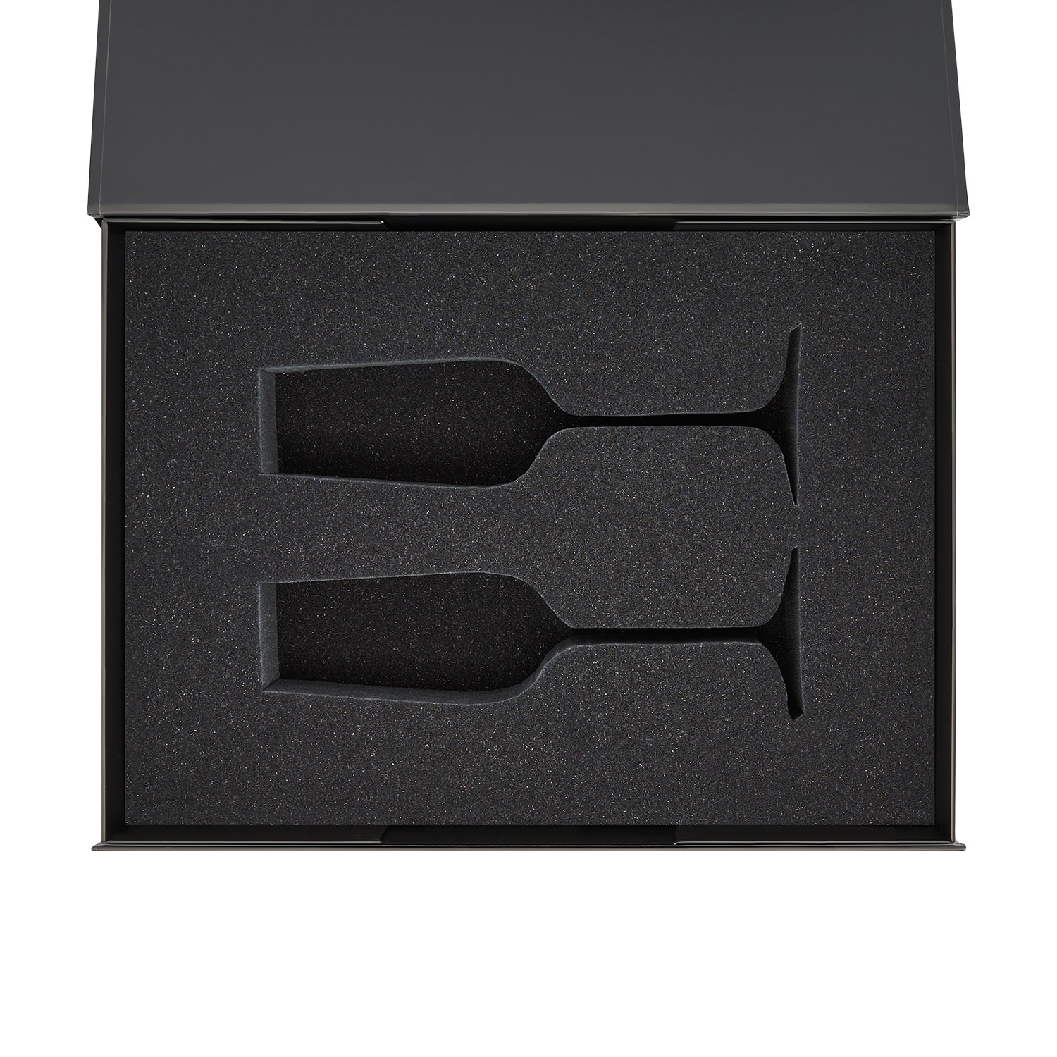 Ложемент под 2 бокала для шампанского в среднюю коробку-трансформер (арт. 695721) с логотипом Portobello подарочная упаковка | Print Logo