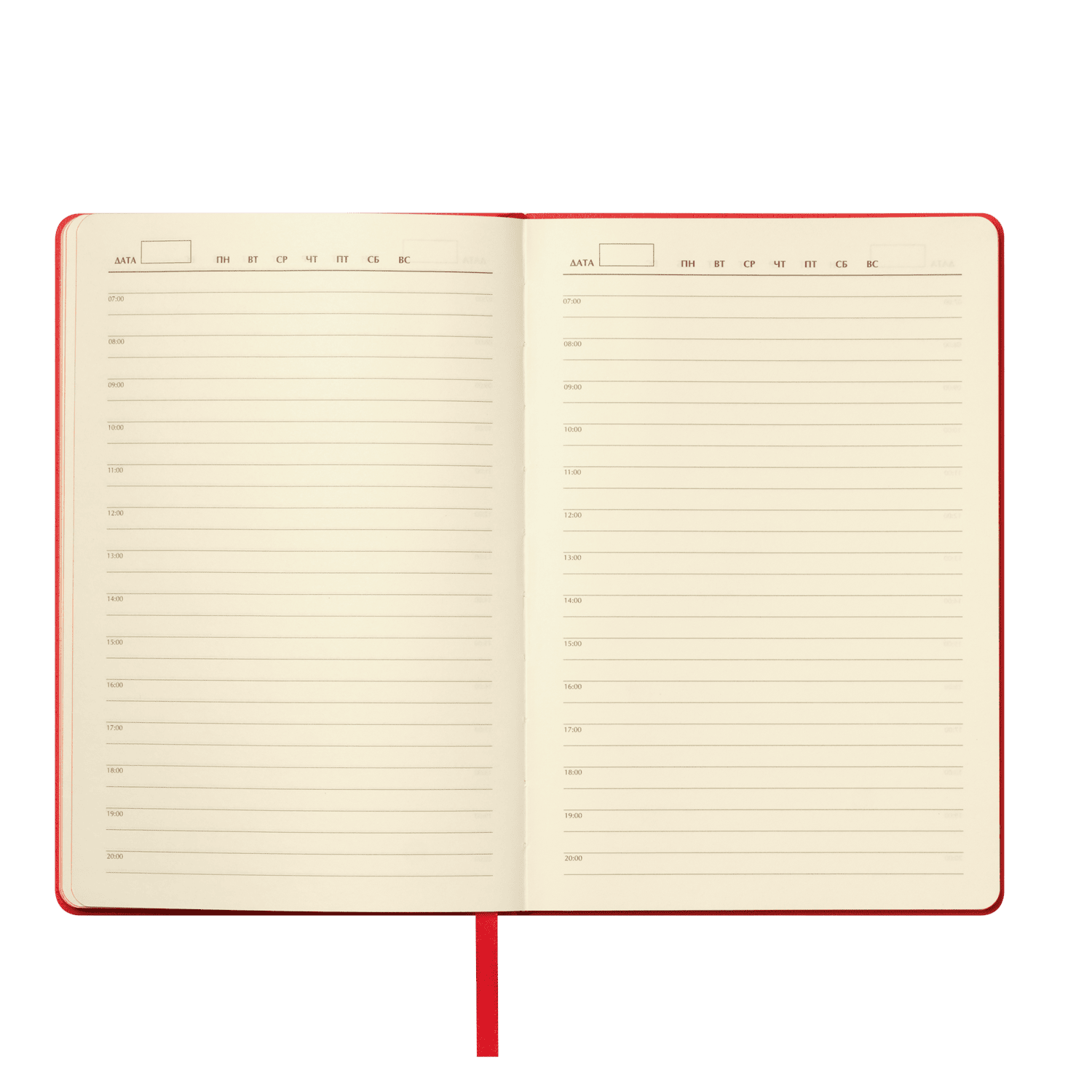 Ежедневник Молто (Molto) недатированный, красный (без упаковки, без стикера)