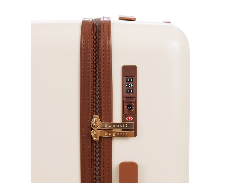 Чемодан для ручной клади BUGATTI АМЕЛИЯ | AMELIA, бежевый, поликарбонат / АБС-пластик, 32х22х53 см, 30 л