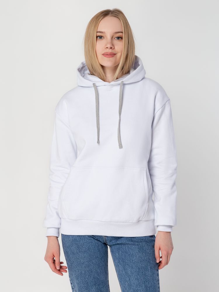 Толстовка с капюшоном Unit Kirenga Heavy белая, размер 4XL
