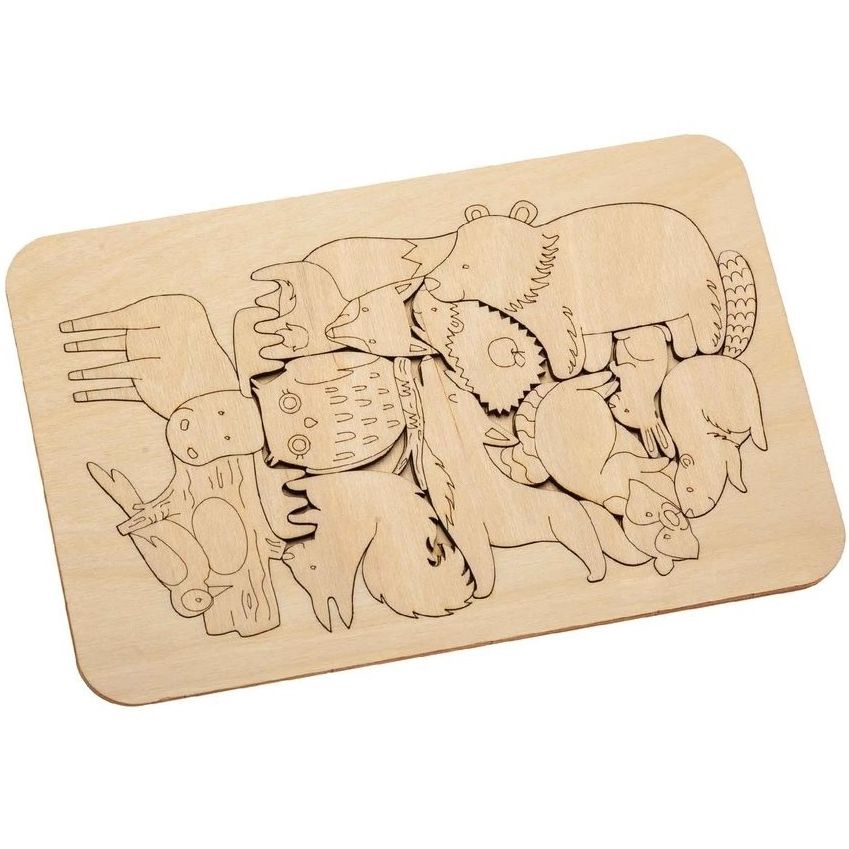 Пазл-раскраска Wood Games фото на сайте Print Logo.