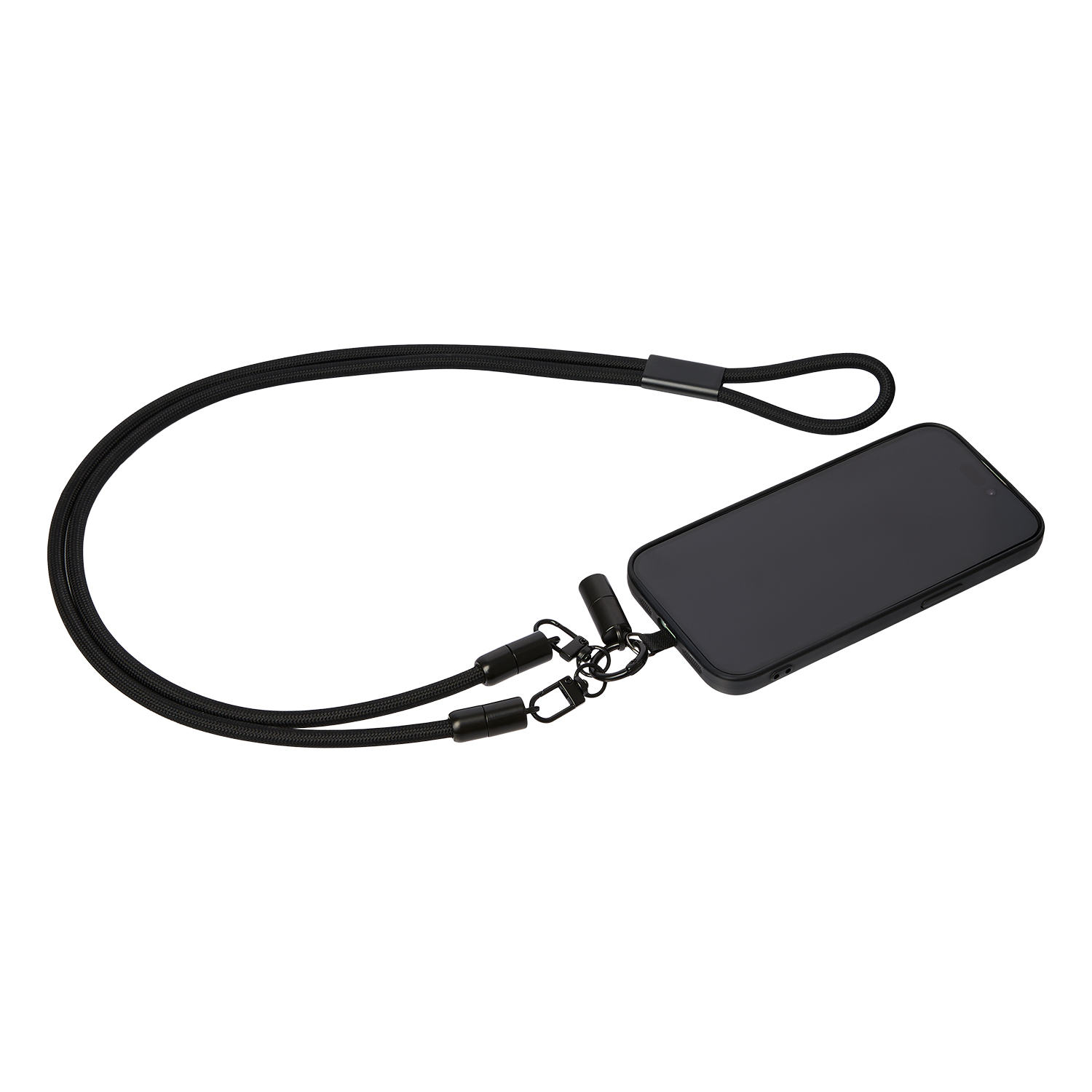 Кабель-ланьярд Волтрикс (Voltrix), черный фото на сайте Print Logo.