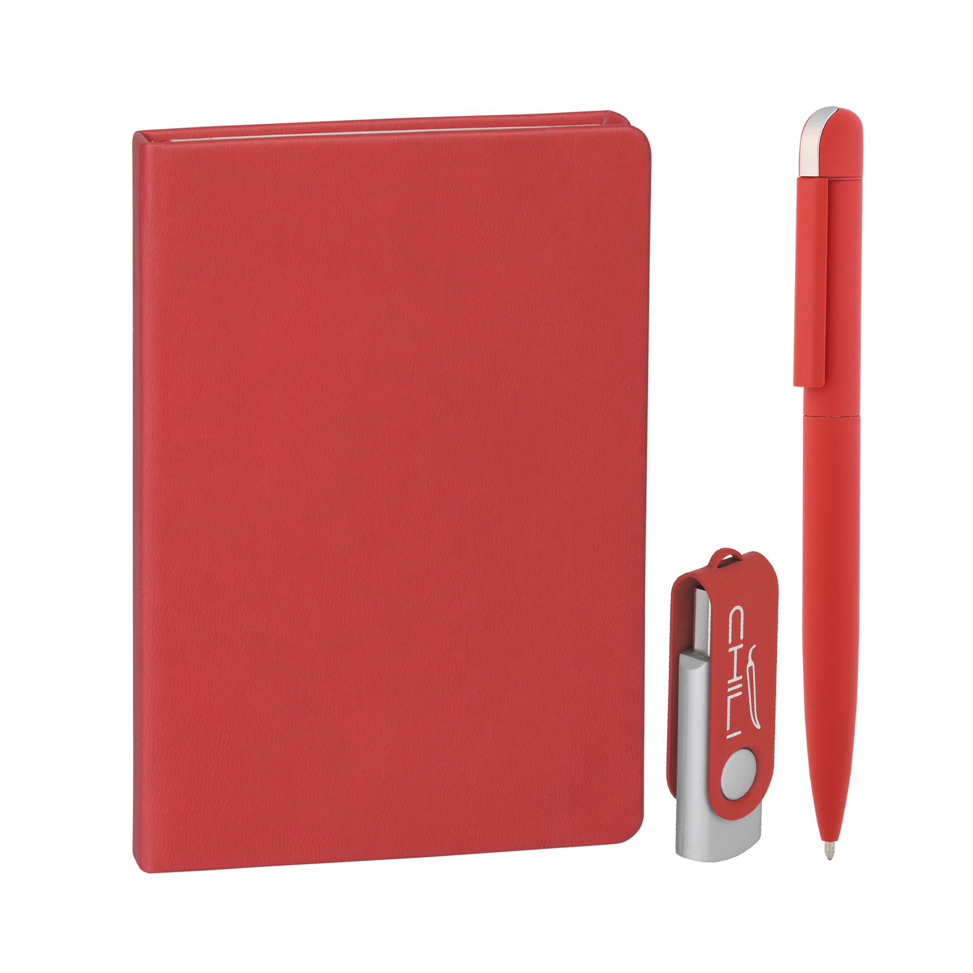 Набор подарочный "Сорренто" с блокнотом А6, покрытие soft touch, зеленое яблоко# фото на сайте Print Logo.