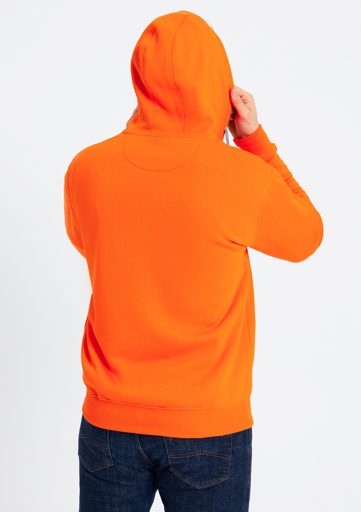 Толстовка мужская STAN с капюшоном на молнии футер с начёсом 280, 17, Оранжевый,  (28/1)  (56/XXXL)