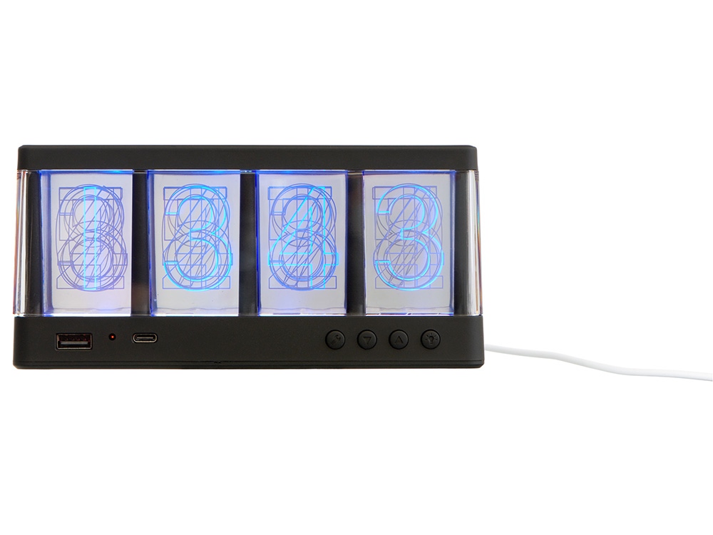 Часы с беспроводной зарядкой Cyber, 10 Вт (Р)