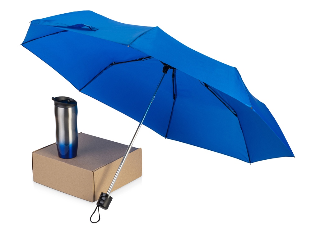 Подарочный набор On the go с термокружкой и зонтом с логотипом  | Print Logo